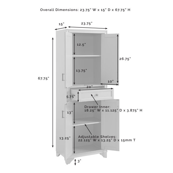 Andover Mills™ Jesse 67.75'' Kitchen Pantry & Reviews Wayfair